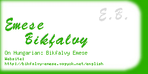 emese bikfalvy business card